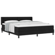Letto a molle con testiera Nero 200 x 180 cm Tessuto 3341120