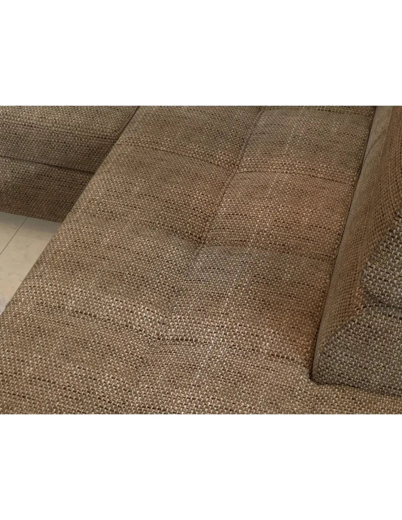 Divano ad angolo trasformabile PALAZZO 4 posti beige – angolo sinistro con 1 cuscino