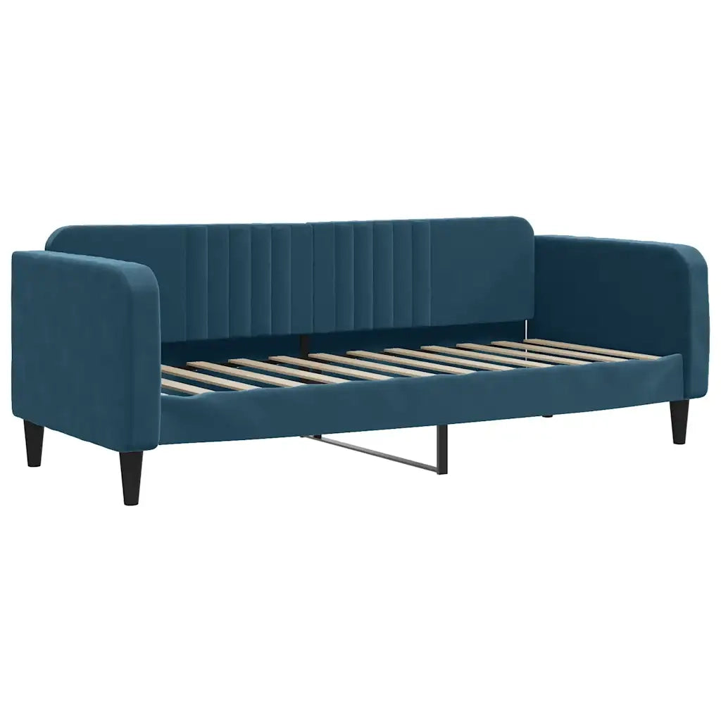 Divano Letto con Materasso Blu 80x200 cm in Velluto 3197031