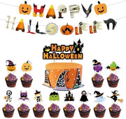 Decorazione per Festa Halloween - Linea di Bandiera/Slinger Appesa - Decorazioni per Torta/Cupcake - Materiale Duraturo/Rinnovabile - Decorazione in Legno - Festa Tematica Halloween - Arredamento per Feste