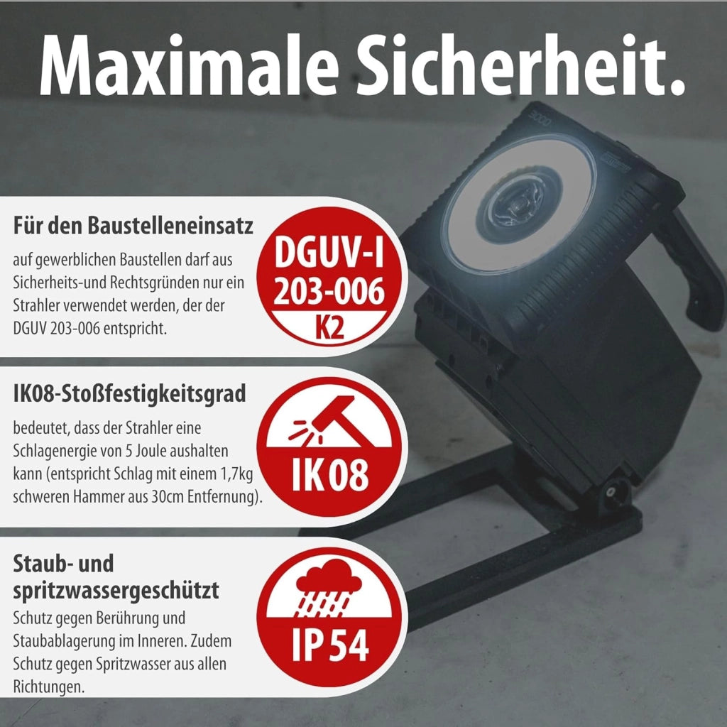 Brennenstuhl NUEVO 2024 - Foco de trabajo LED a batería Multi Battery System HL 3000 IP54