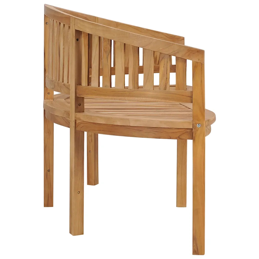 Panca da Giardino | Panchina a Forma di Banana 180 cm in Legno Massello di Teak