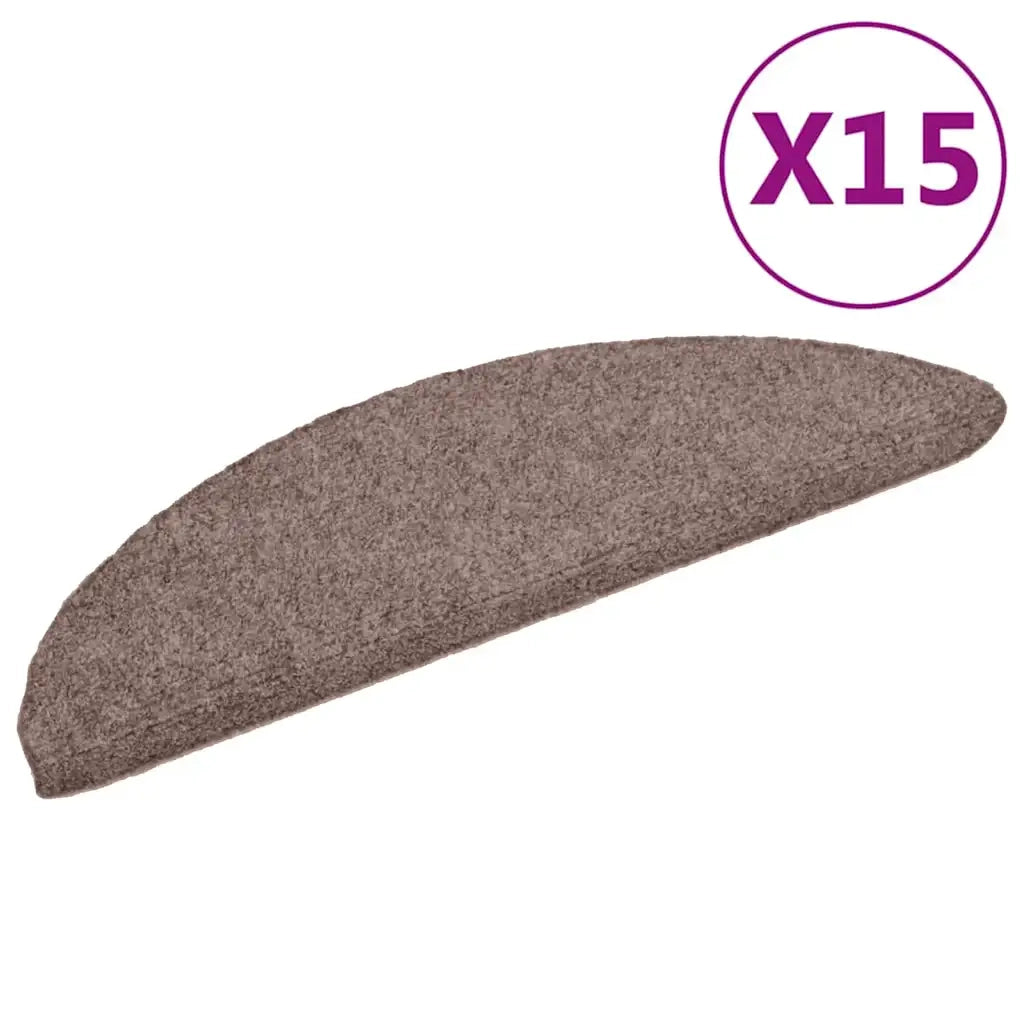 Tappetini Autoadesivi per Scale 15 pz 56x17x3 cm Marrone cod mxl 77874