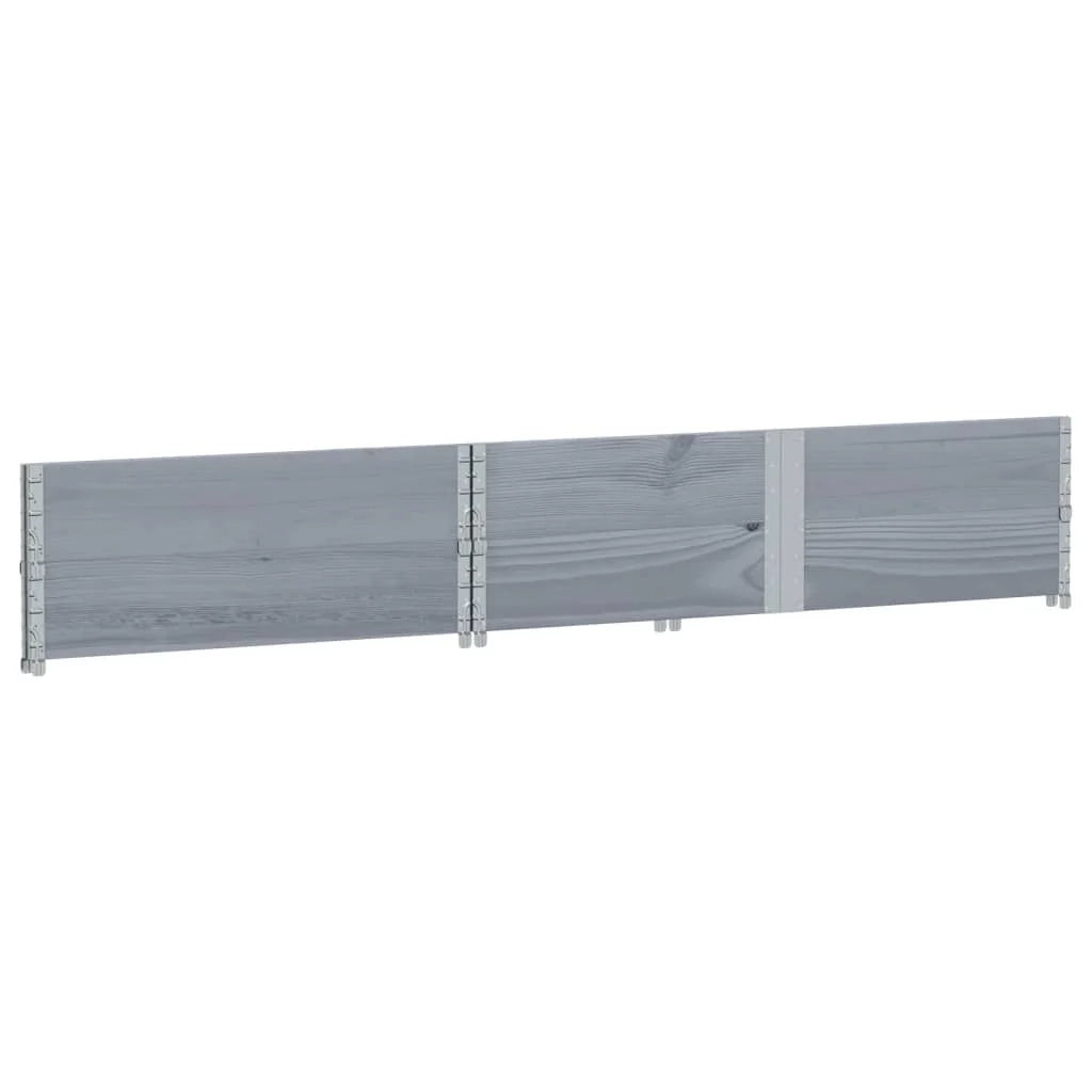 Fioriera rialzata per piante fiori terrazza giardino 150 x 100 cm legno di pino massiccio grigio 02_0037418