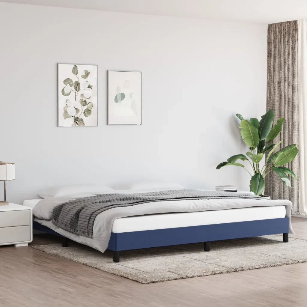 Giroletto senza Materasso Blu 200x200 cm in Tessuto 346750