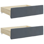 Cassetti da Letto 2 pz Grigio Scuro Legno Multistrato e Velluto CFW2259026