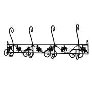 Attaccapanni a muro metallo 4 posti nero toni cm89x31x10