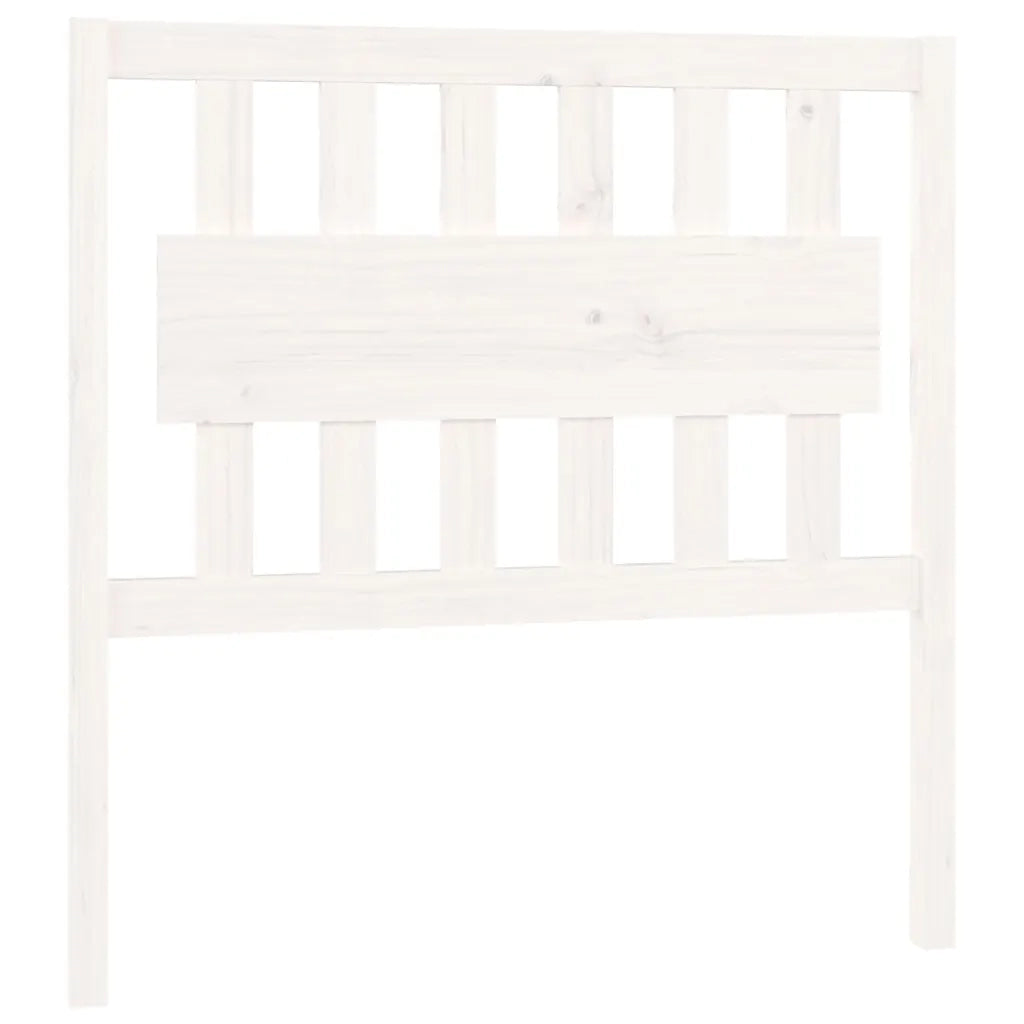 Testiera | Testata per Letto Bianca 95,5x4x100 cm Legno Massello di Pino