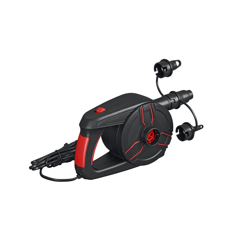 Trade Shop - Pompa Di Gonfiaggio Elettrica Powergrip 1.100 L/min Con Maniglia 3 Adattatori 62258 -