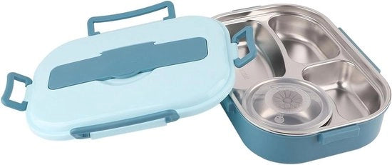Borsa di Lattaio in Acciaio Inossidabile con 4 Viti - Gomma di Sigillatura in Silicone - Salute e Sicurezza - Pasti Familiari - Ufficio Scuola - Protezione Multistrato - Acciaio Inossidabile 304.