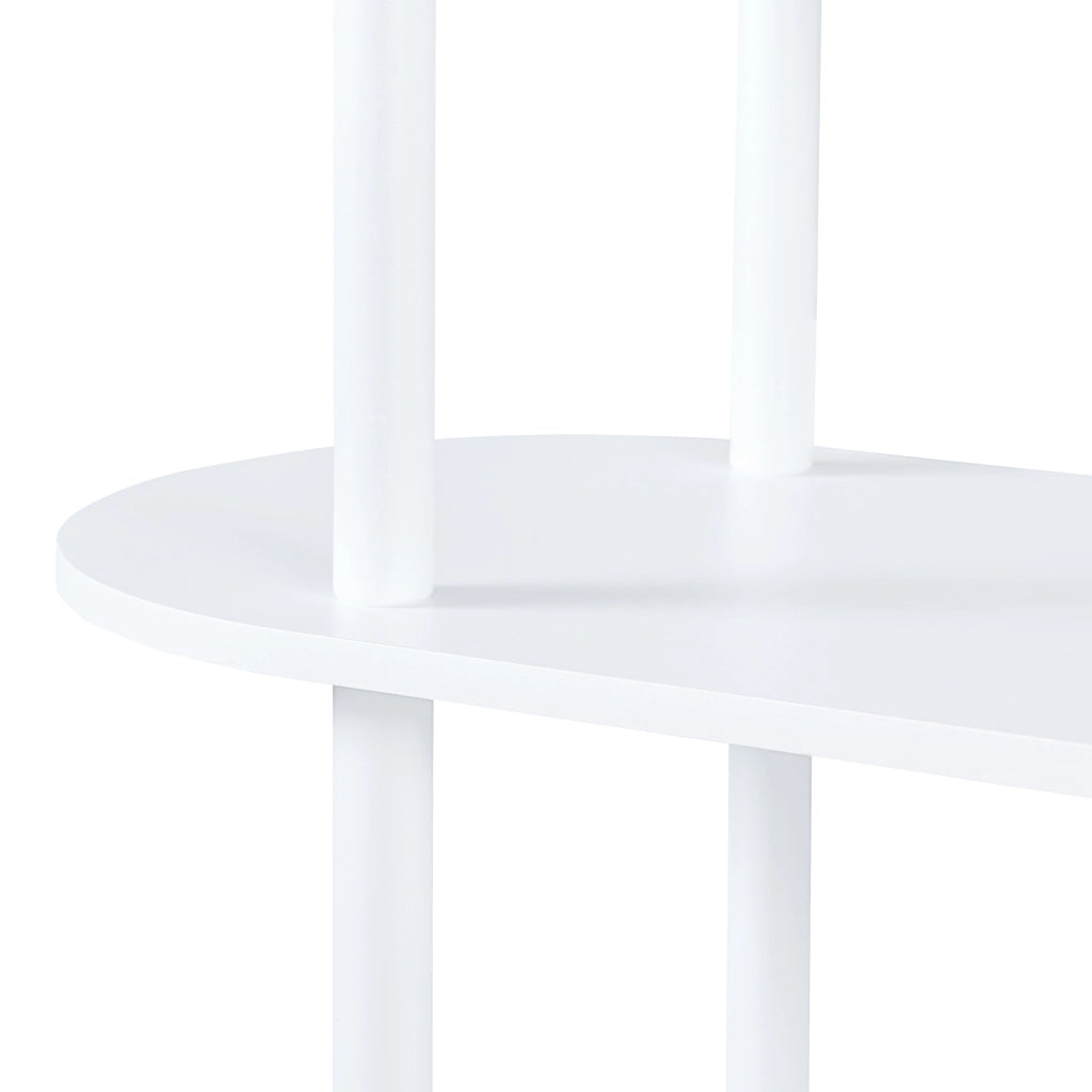 Scaffale da Terra Øvre Libreria con 4 Ripiani - Bianco [en.casa]