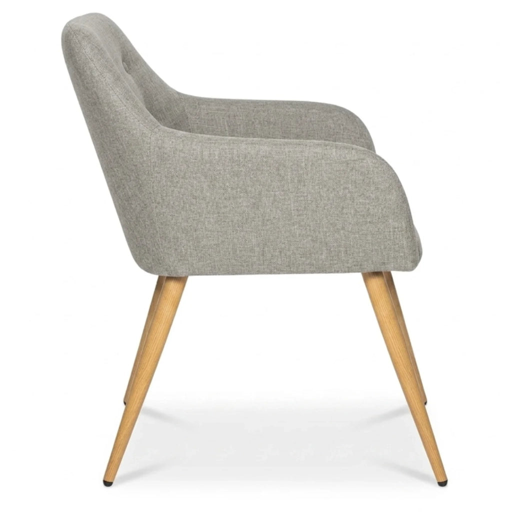 IDMarket - Set di 2 sedie da pranzo scandinave, poltrone da tavolo grigie DANIA