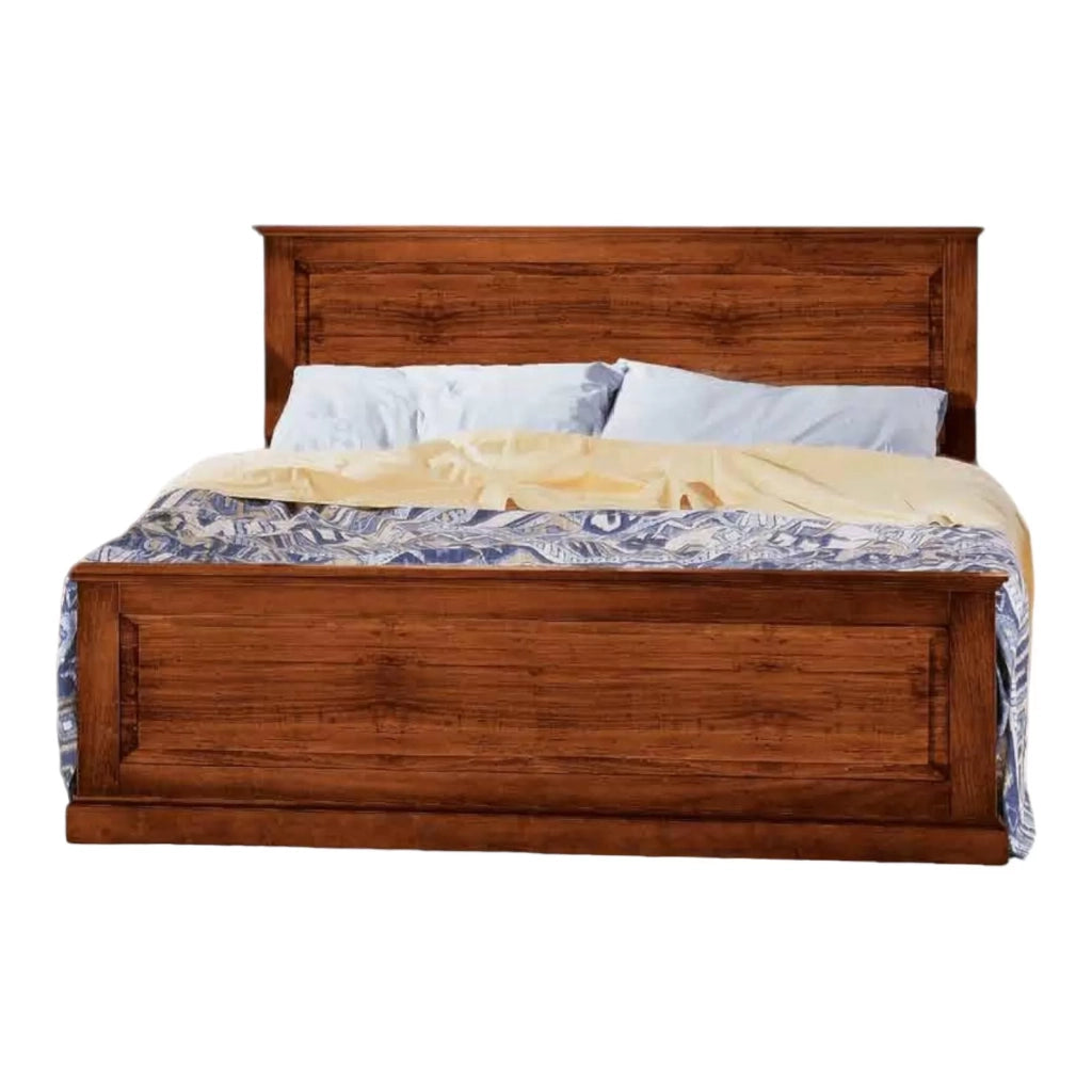 Letto matrimoniale classico legno tinta noce  173x110x209 (6131) - Mobili 2G