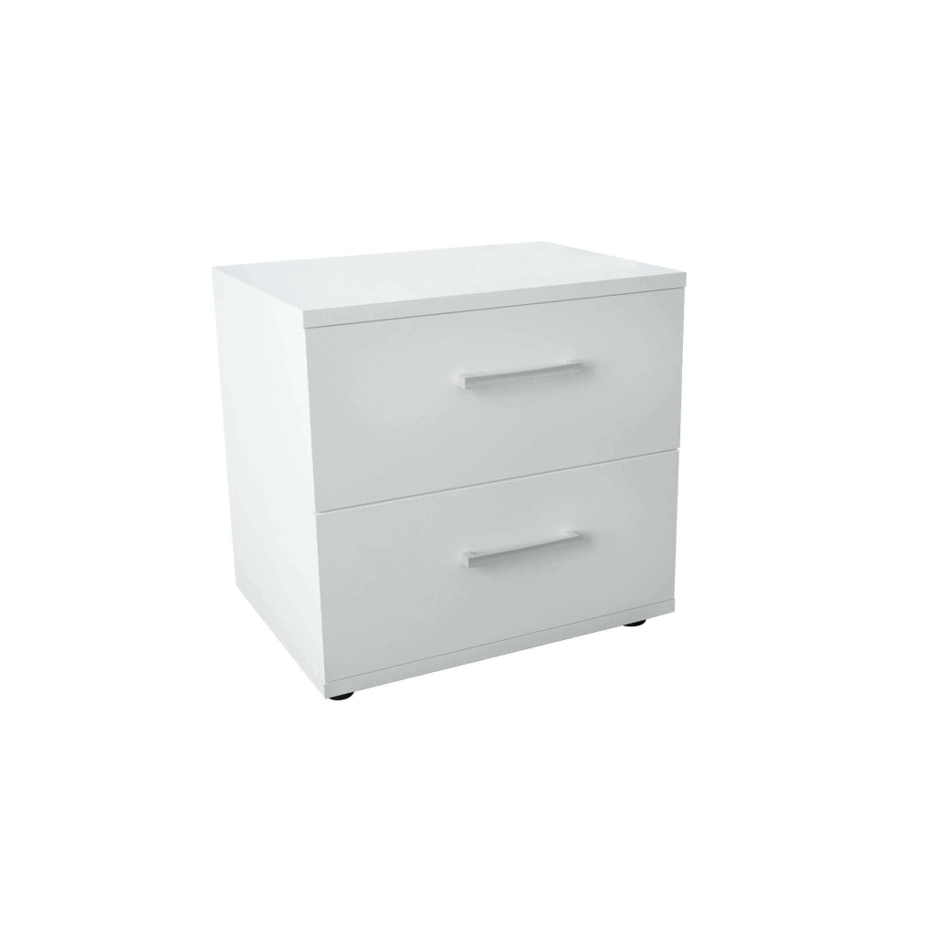 Comodino 2 cassetti Moderno in Legno Composito cm 44 4x33x40 - SPIKE