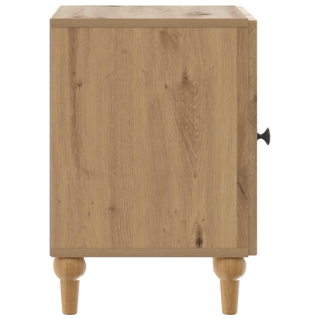 Armadio da Notte 2 pcs Rovere Artigianale 43 x 34,5 x 50 cm 894124