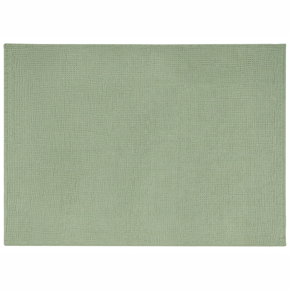 Copriletto in cotone verde 150 x 200 cm con motivo a quadretti, decorativo, per il soggiorno e la camera da letto.