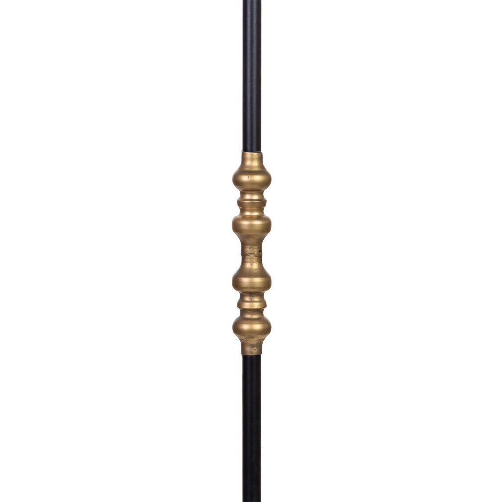 Lampada da terra in metallo nero 39,5x39,5x139/152,5h cm