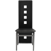 Sedie da Pranzo 4 pz Nere in Similpelle 243645
