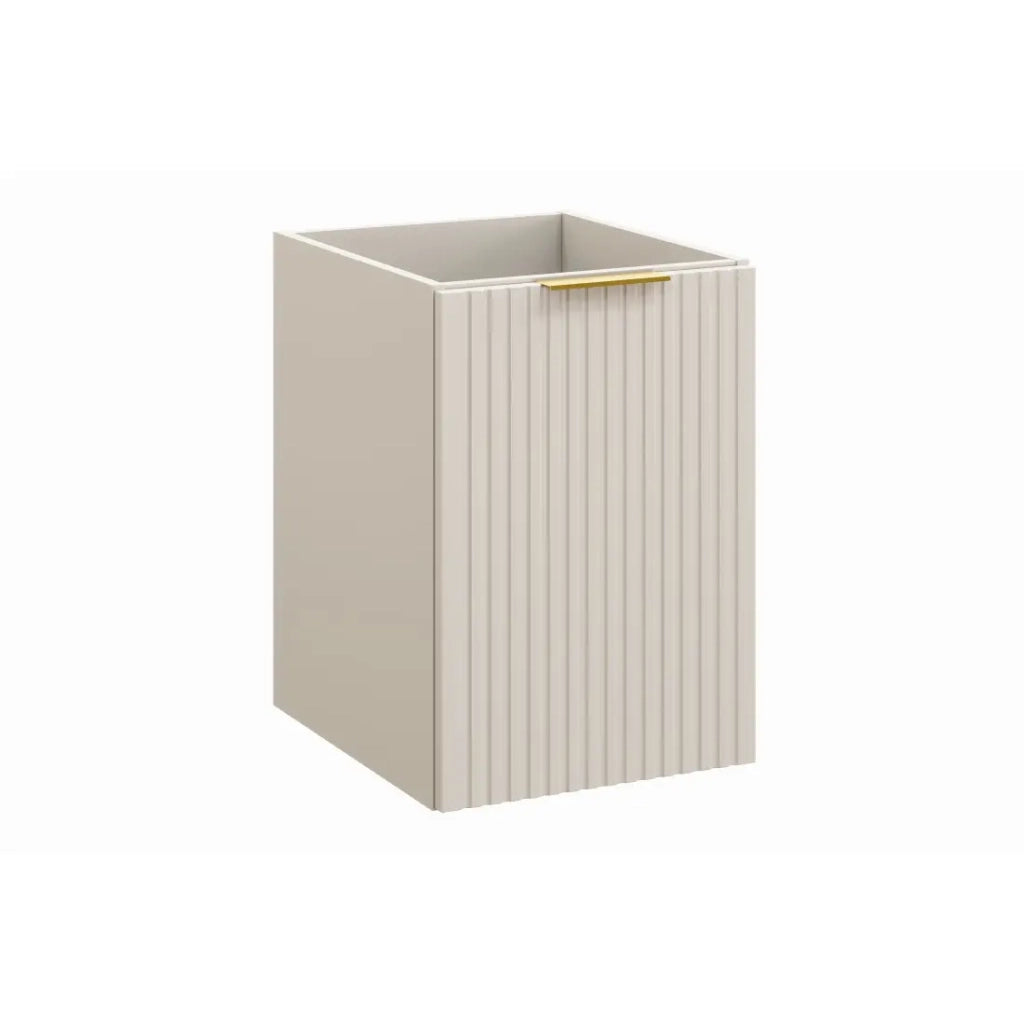 Mobile da bagno NOXERA - 40 cm - Cesto per la biancheria - Beige opaco - Sospeso