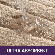 Pavimento antiscivolo per bagno - Dimensioni 40 x 60 cm - Assorbente - Lavabile - Soffice - Microfibra - Pavimenti per bagno - Pavimento bagno - Doccia - Vasca - Beige Pavimento antiscivolo