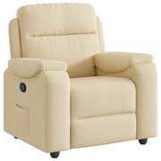 Poltrona | Sedia Relax Reclinabile in Tessuto Crema