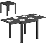 Tavolo da pranzo allungabile rettangolare ¨C zephmum ¨C Alluminio, 80/160x80 cm, 4-6 persone
