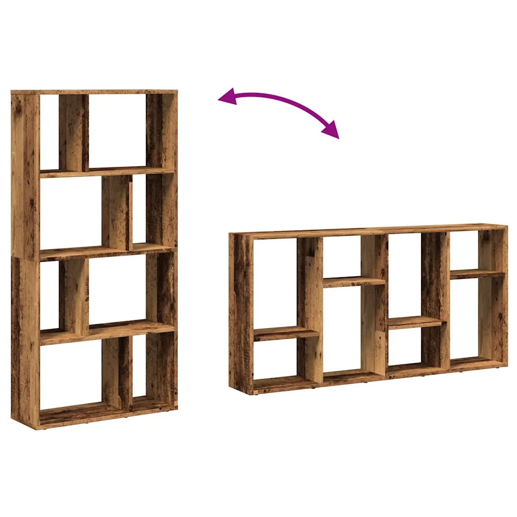 Libreria-Scaffale per Libri-Mobile di Stoccaggio Legno Antico 60x20x120 cm in Truciolato