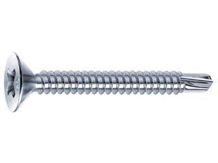 VITI AUTOPERFORANTI TESTA SVASATA PIANA ACCIAIO ZINCATO BIANCO- - ø mm.4,8x80 - 200 pezzi MUSTAD