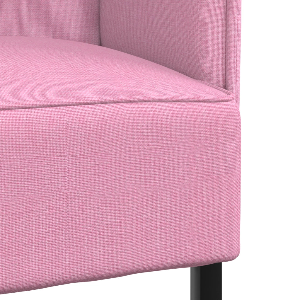 Divano alto Rosa 109x56x121 cm Tessuto