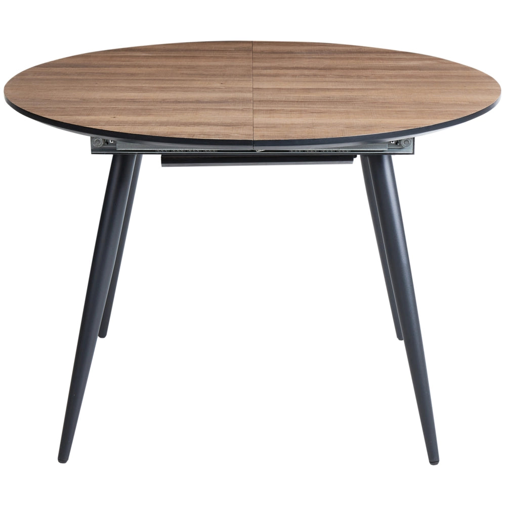 Sala da pranzo Piano in MDF marrone chiaro Gambe in metallo Gambe a forcella Stile industriale moderno