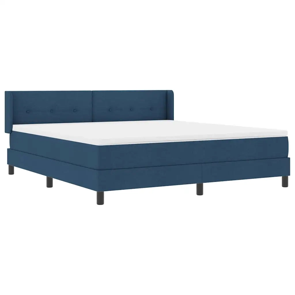 Letto a molle con testiera Blu 200 x 180 cm Tessuto 3341124