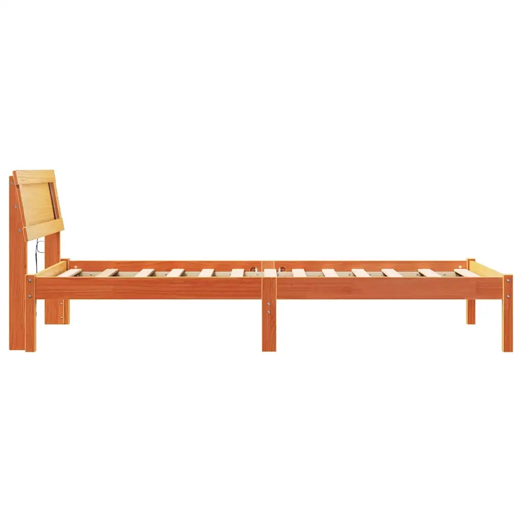 Struttura del letto Marrone cerato 75 x 190 cm Pino massello 872847