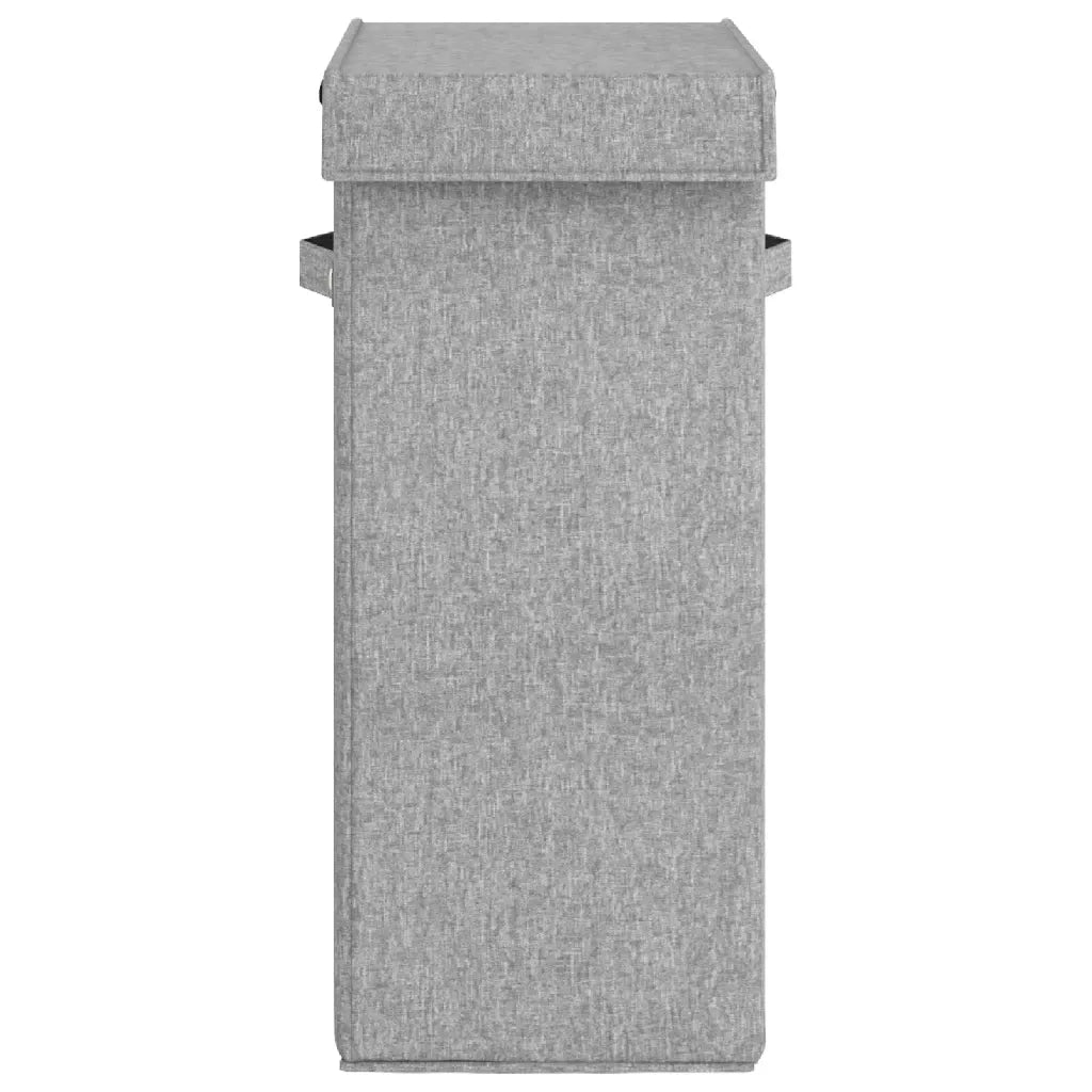 Cesto Biancheria Pieghevole Grigio 26x34,5x59,5 cm Lino Finto cod mxl 53632