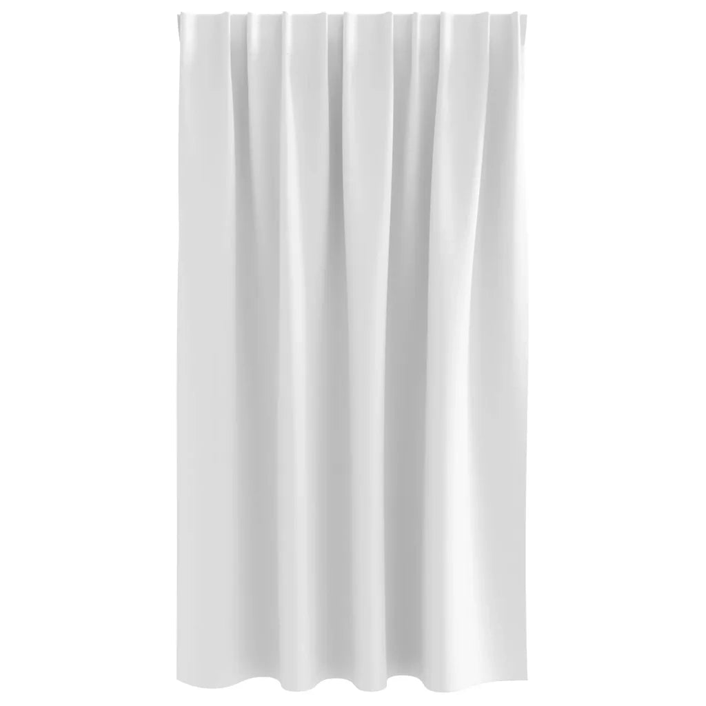 vidaXL Tende con tende 2 pcs Bianco brillante Poliestere