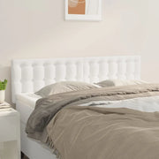 Testiera Bianca 144x5x78/88 cm in Similpelle 346465