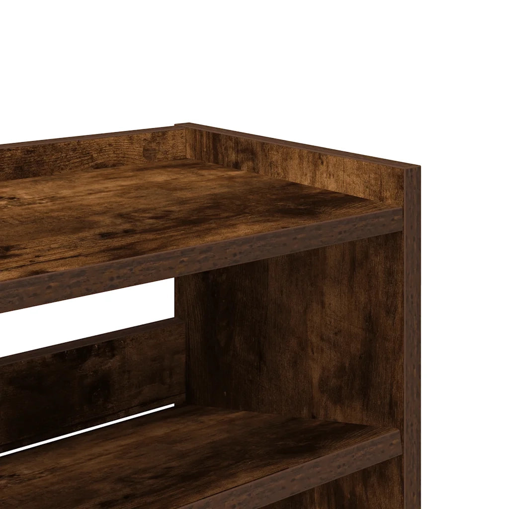 Scarpiera Rovere Fumo 80x25x100 cm in Legno Multistrato