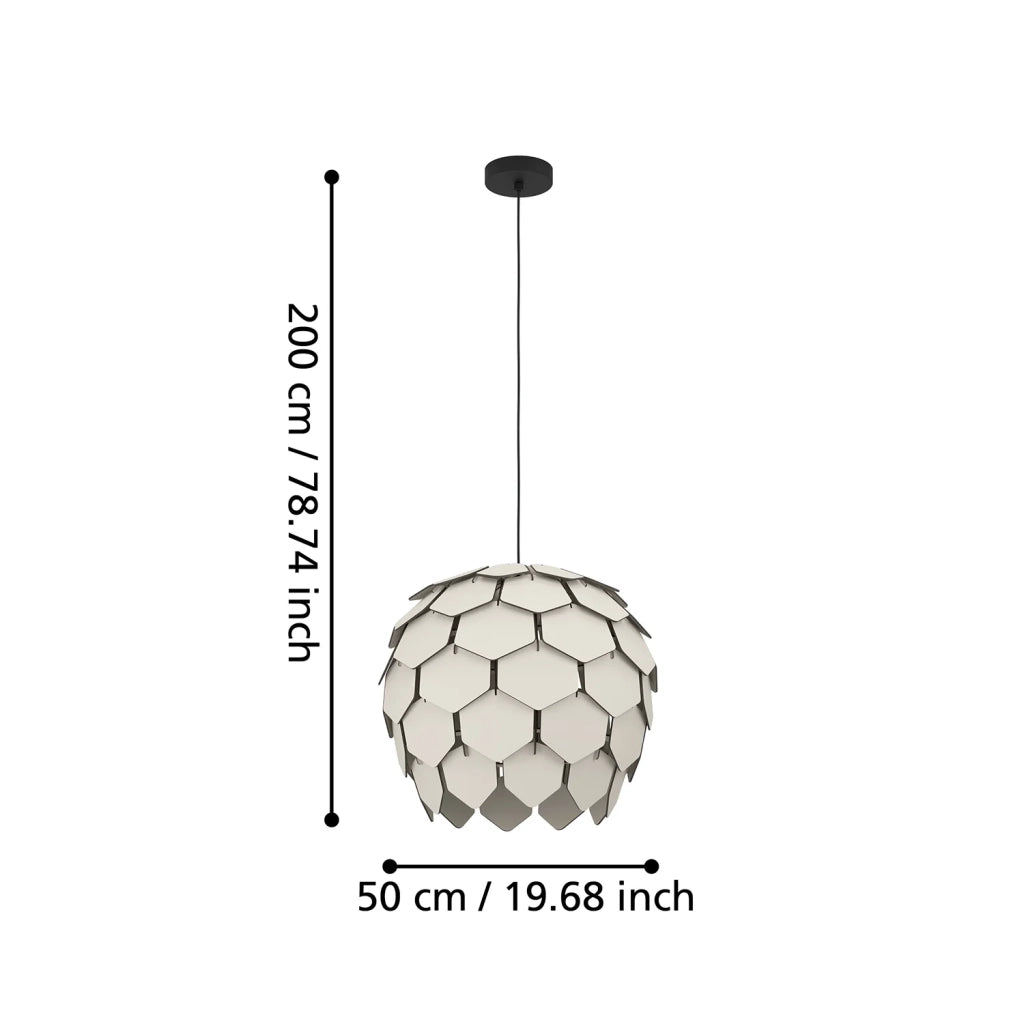 Lampadario A Sospensione Moderno Mattanza Acciaio Nero Legno 1 Luce E27