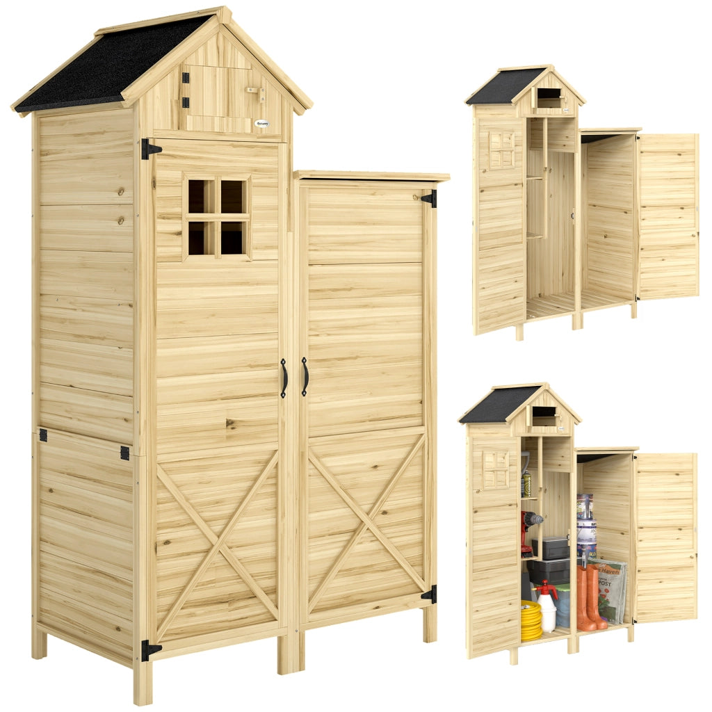 Capanno da Giardino 2 Zone ¨C zephmum ¨C Legno di Abete 106x57x167 cm
