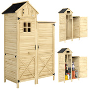 Capanno da Giardino 2 Zone ¨C zephmum ¨C Legno di Abete 106x57x167 cm