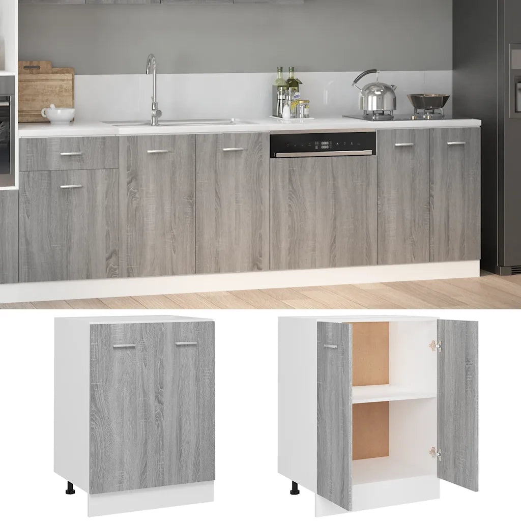 Pensile da cucina | Mobiletto ¡°Lyon¡± Grigio Sonoma 60x46x81,5 cm