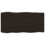 Piano Tavolo | Superficie Tavolo | Piano Scrivania Marrone Scuro 80x40x(2-6)cm in Rovere Non Trattato