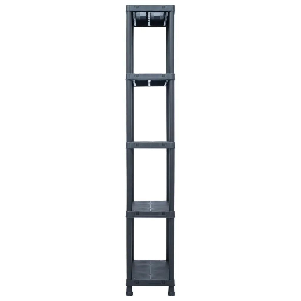 Scaffale Nero 125 kg 60x30x180 cm in Plastica CFW1031515