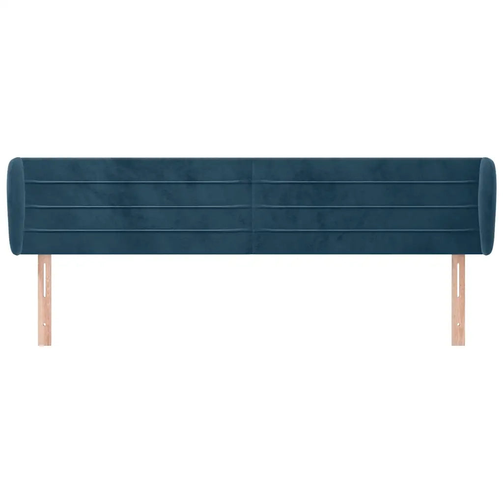 Testiera ad Orecchio Blu Scuro 203x23x78/88 cm in Vellutocod mxl 121578