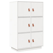 Buffet credenza cassettiera armadio mobile contenitore organizer cucina soggiorno salotto alto 67 x 40 x 108,5 cm legno massello di pino bianco 02_0032479