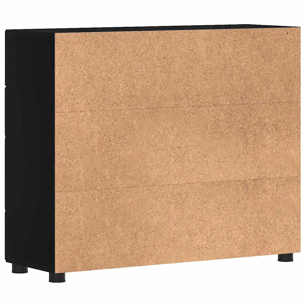 Credenza-Buffet-Armadio da cucina Nero 88,5 x 30,5 x 73 cm Legno multistrato