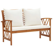 Panca da giardino mobili da esterno per patio mobili da terrazza con cuscini 119 x 67 x 83 cm legno massello di acacia 02_0011587