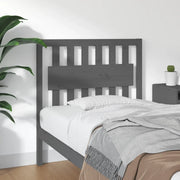 Testiera per Letto Grigia 95,5x4x100 cm Legno Massello di Pino 818552