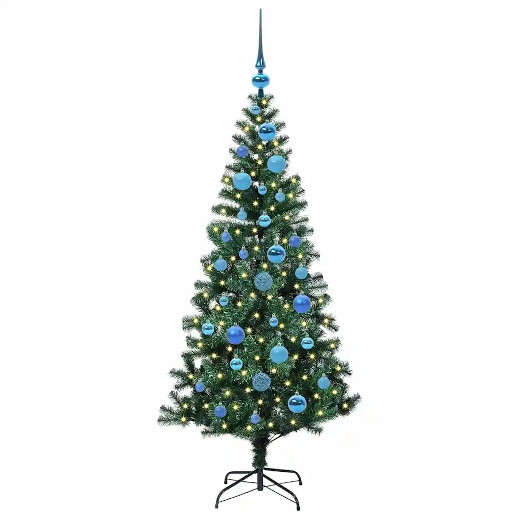 Albero di Natale Artificiale-Albero Natalizio con luci integrate Verde 150 cm 209517
