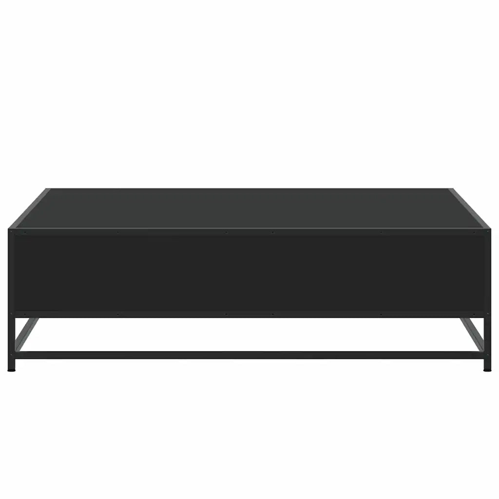 Tavolino da salotto | Tavolino da caff¨¨ | Tavolino da Soggiorno Nero 100x100x30 cm Legno in Truciolato e Metallo