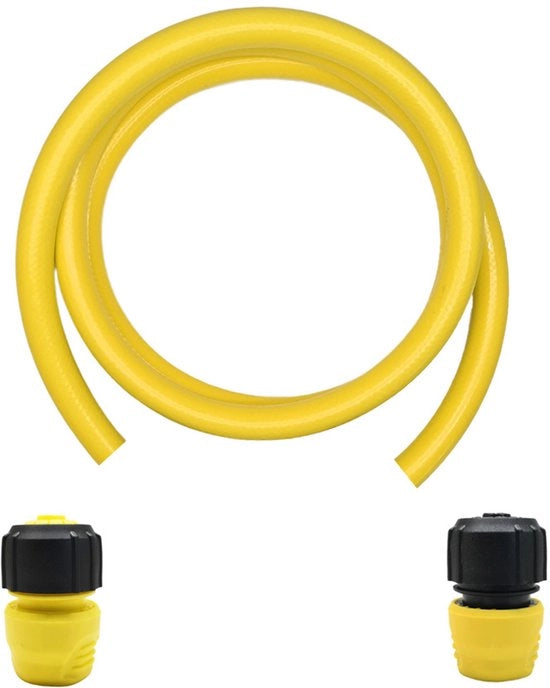 Adatto per il giardinaggio, irrigazione fiori, acqua 2 metri tubo da giardino con valvola di arresto universale, connettore facile da installare - 2 connettori